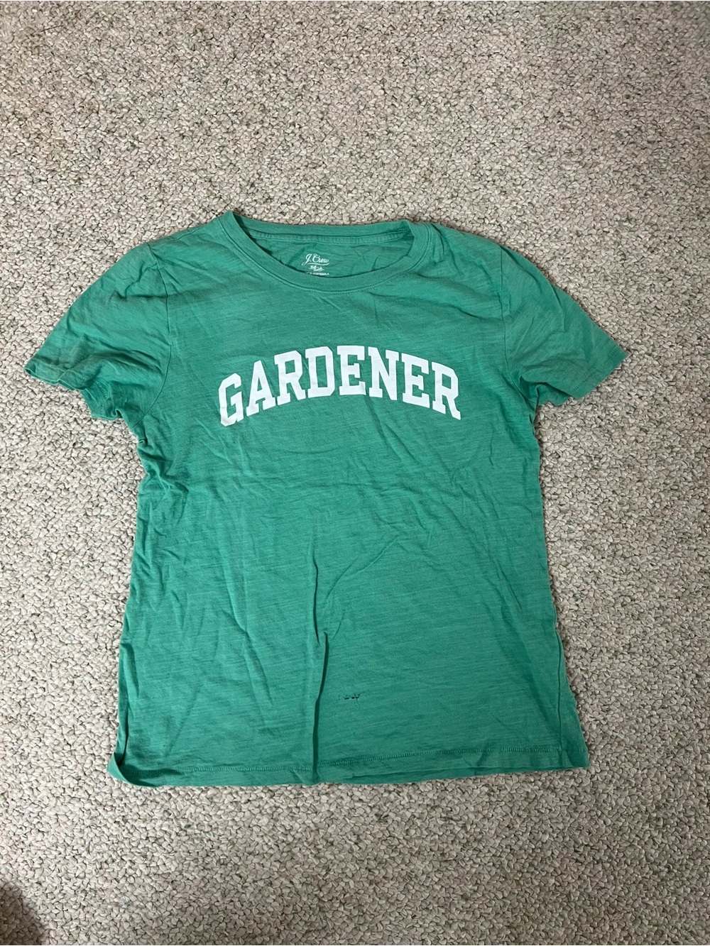 J. Crew Green Crewneck Knit Tee